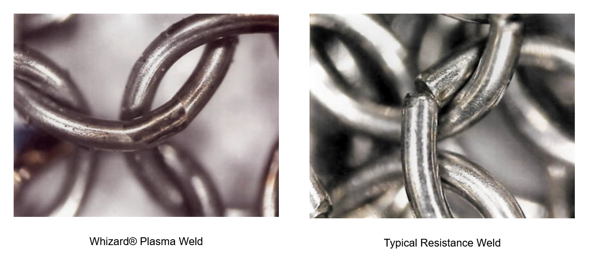 Whizard Plasma Weld vs Typical Resistance Weld